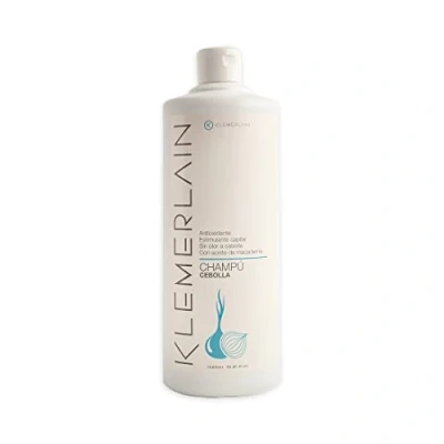 Abbildung von Klemerlain Shampoo mit Zwiebelextrakt (kein Zwiebelgeruch). Für alle Haartypen. Stärkendes Shampoo. Fett reduzieren. Vermeiden Sie den Sturz. Verleiht Volumen und Glanz 1L