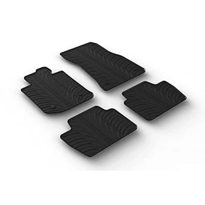 Abbildung von Gledring 0543 Fußmattensatz Gummi vorne und hinten 4 schwarz 750mm 550mm