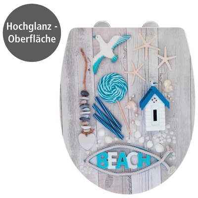 Abbildung von WENKO WC Sitz &quot;Beach High Gloss&quot;, (1 St.), Thermoplast