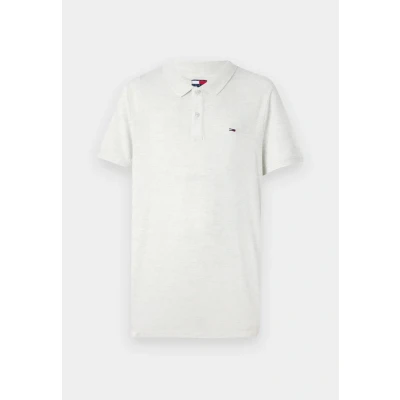 Abbildung von Tommy Jeans SLIM Placket Poloshirt grey, Herren, Größe: 56, Grey