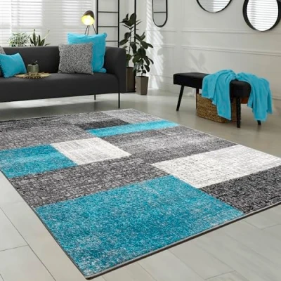 Abbildung von Paco Home Teppich &quot;Sinai 075&quot;, rechteckig, Kurzflor, modernes Patchwork Design