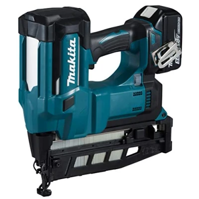 Abbildung von Makita DBN600RTJ, Nagel /Klammerpistol, Gerades Magazin, Schwarz, Grün, Batterieentladung, 2,5 cm, 6,4 cm