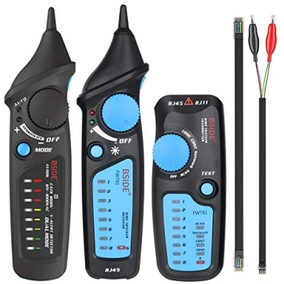 Abbildung von BSIDE Home Safety Check Combo Kit, Wire Tracker Electric Line Finder Network Cable Collation Continuity Checker and 12 1000V Dual Mode Non contact Voltage Detector