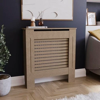 Abbildung von Vida Designs Heizkörper Milton Heizkörperabdeckung, modern, unlackiert, MDF, Größe S, Holzwerkstoff, Unvollendet, Klein