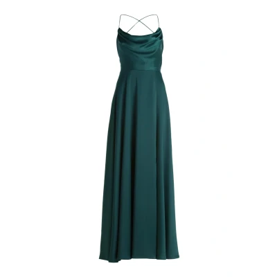 Abbildung von Vera Mont Damen Abendkleid mit Wasserfallausschnitt 40, Dusty Slate