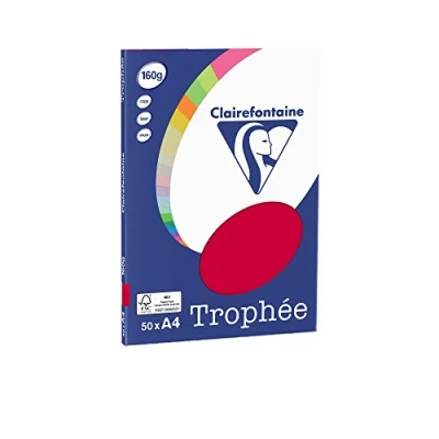 Abbildung von Clairefontaine Kopierpapier Trophee A4 160g/qm VE=50 Blatt kirschrot