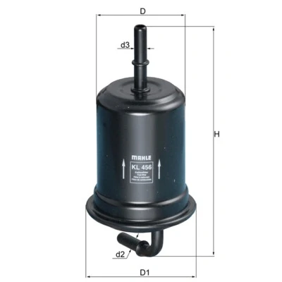 Abbildung von MAHLE ORIGINAL KL 456 Kraftstofffilter Leitungsfilter 8 7,9 TOYOTA: HILUX 3 Pick up, Land Cruiser Prado 120
