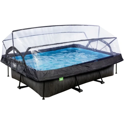 Abbildung von EXIT Pool mit Abdeckung 300x200cm Black Wood
