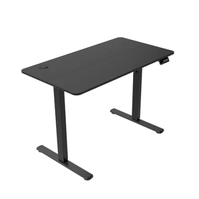 Abbildung von MARSGAMING MGD ERGOPRO, Elektrisch Höhenverstellbarer Tisch 73 118cm, Ergonomische Oberfläche aus Carbonfaser, Metallstruktur, Kopfhörerhalter und Kabelmanagement, Schreibtisch,110x60cm, Weiß