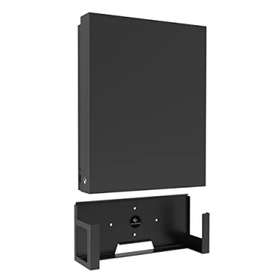Abbildung von Monzlteck Wandhalterung für Xbox One X (nicht passend ein Original), vertikales Aufhängen an der Wand mit Power Botton links/rechts, Wandregalhalterung X1X