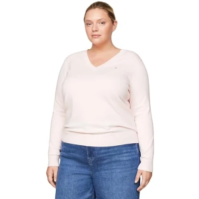 Abbildung von Tommy Hilfiger Curve Strickpullover, Damen, Größe: 48, Whimsy pink