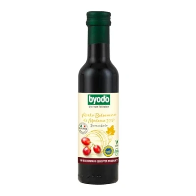 Abbildung von Traditioneller Italienischer Aceto Balsamico di Modena Invecchiato IGP Byodo, 250 ml, Bio zertifiziert, Gourmet Essig für Salate &amp; Marinaden