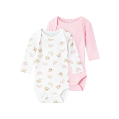 Abbildung von Name it Nbfbody Teddy 2 PACK Body für Kinder, Größe: 86, Orchid pink