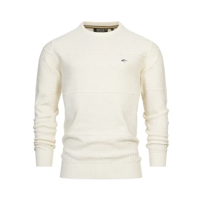 Abbildung von Indicode Jeans Justice Strickpullover, Herren, Größe: Small, White asparagus