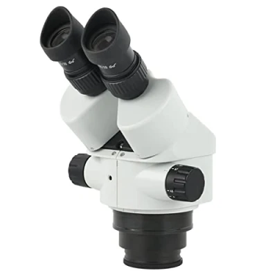 Abbildung von Ausrüstung für Labormikroskope 3. 5X 7X 45x 90x Kontinuierlicher Zoom binokularer Stereo Mikroskop Kopf, WF10X / 20mm. Okulare Barlow Linsenhalter Stehen Zubehör (Color : Brown)