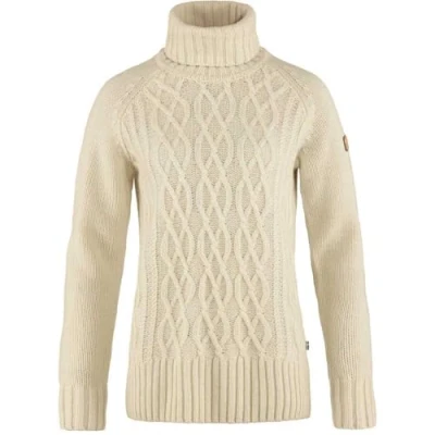 Abbildung von Fjällräven ÖVIK Cable Strickpullover, Damen, Größe: Small, Chalk white