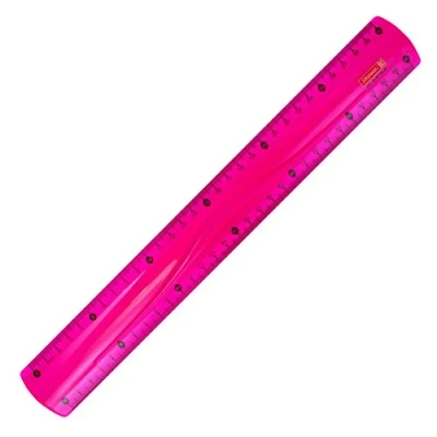 Abbildung von Brunnen 104973026 Lineal (für Schule und Büro Colour Code, 30 cm, mit Griffmulde, für Links Rechthänder) pink