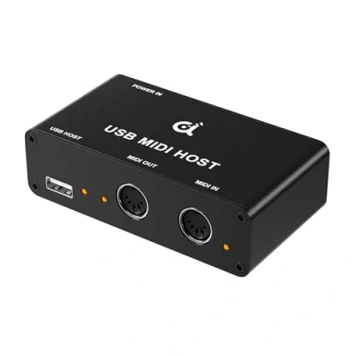 Abbildung von DigitalLife USB MIDI Host Box, 1 Eingang/1 Ausgang Box mit 5 PIN Schnittstelle, Brücke zu Tastaturen, Controller (UMH 10)