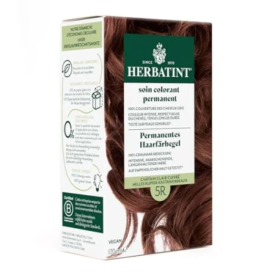 Abbildung von Herbatint Permanentes Haarfärbegel 5R Helles KupferKastanienbraun 170 ml I Ohne Ammoniak, optimale Grauhaarabdeckung Auf empfindlicher Haut getestet, mit 8 Pflanzenextrakten