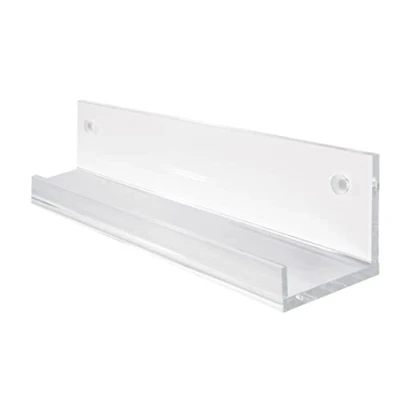 Abbildung von SIGEL GA111 Schmales Galerieboard / Regalboard Ablageboard 50 cm, Acryl glasklar im geradlinigen, eckigen Design, Bilderleiste