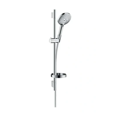 Abbildung von hansgrohe Brausegarnitur &quot;Raindance Select S&quot;, (Komplett Set), 12cm, mit Duschstange 90cm und Seifenschale, chrom