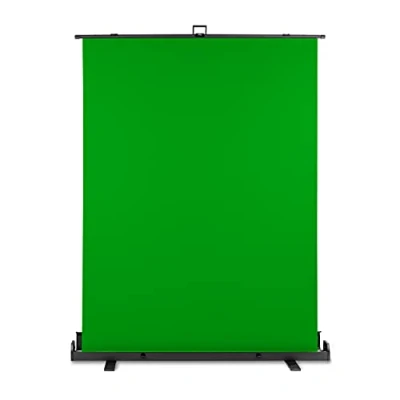 Abbildung von Walimex Pro Roll Up Panel 155x200 cm Greenscreen mit Ständer I portabler, freistehender Fotohintergrund für Fotostudio, Videochat &amp; Streaming Chromakey Effekt Metallbox Stabilität Schutz