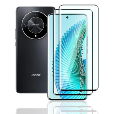 Abbildung von FWKDWHPH [2 Stück Temperglas Schutzfolie für Honor magic6 Lite 5G,3D Volle Bedeckung,9H Härte,kratzfest,blasenfrei,HD Displayschutz