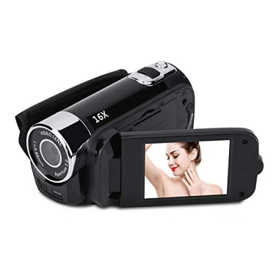 Abbildung von Full HDVideokamera, 1080P DigitalCamcorder, VideoDVKamera, Nachtsicht,16 facher Digitalzoom, 270 Drehbildschirm, Eingebauter Lautsprecher, für Kinder/Jugendliche/Studenten/Anfänger(Schwarz)