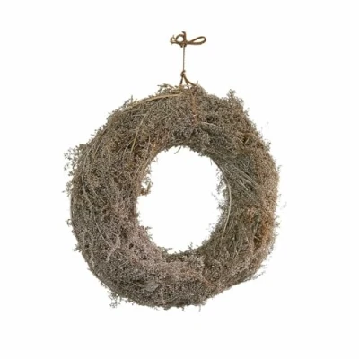 Abbildung von Loberon Kranz Percevaux, Handgebunden, zum Hängen oder Legen, Natürliches Design, Türkranz, Dekoration, Tischdeko, Rattan, Artemisia, braun