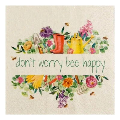 Abbildung von Serviette &quot;Be Happy&quot;, 20 Stück