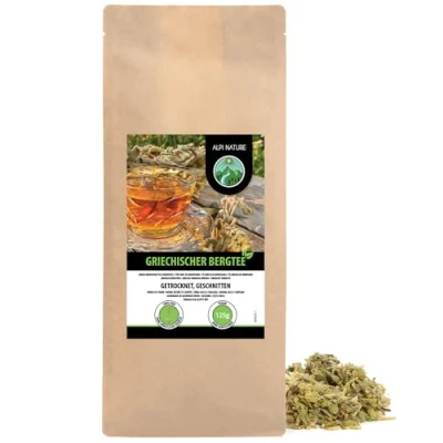 Abbildung von Griechischer Bergtee (125g), geschnitten, schonend getrocknet, 100% rein und naturbelassen, Kräutertee, Mursal Tee, Sideritis scardica