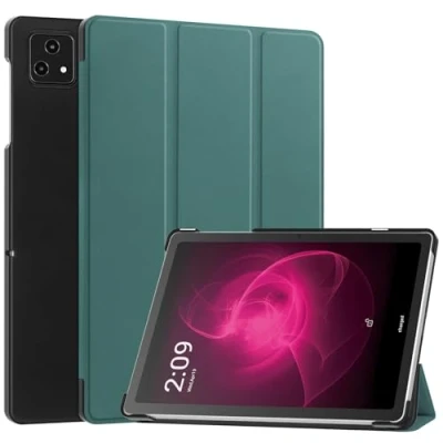 Abbildung von RanTuo Tablethülle für T Mobel REVVL TAB 5G, PU Aufkleberleder, Dünn, Staubdicht, Fallfeste Tablet Hülle 5G.(Dunkelgrün)
