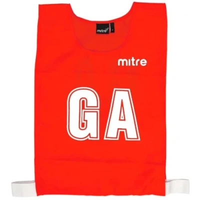 Abbildung von Mitre Netball Pro Sport Trainingsleibchen für Erwachsene (7 Stück), Rot, Größe L