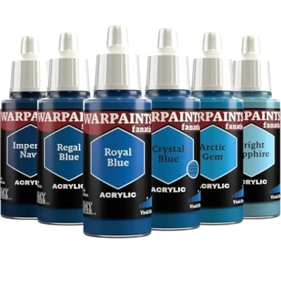 Abbildung von The Army Painter, Warpaints Fanatic Flexible Triad: Vivid Blues, 6 x 18 ml Acrylfarbe, Miniatur Hobbybemalung, Für Wargaming