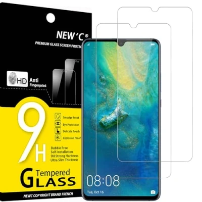Abbildung von NEW&#039;C 2 Stück, Panzer Schutz Glas für Huawei Mate 20, Frei von Kratzern, 9H Härte, HD Displayschutzfolie, 0.33mm Ultra klar, Ultrabeständig