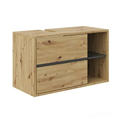 Abbildung von Vicco Waschbeckenunterschrank Viola, Anthrazit/Eiche, 100 x 60 cm