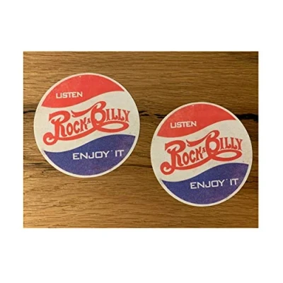 Abbildung von 24/7stickers #610 / 2X Rockabilly Aufkleber 7,5 cm Oldschool Retro Vintage Rocker Rockabella USA V8 Muscle Car Tuning