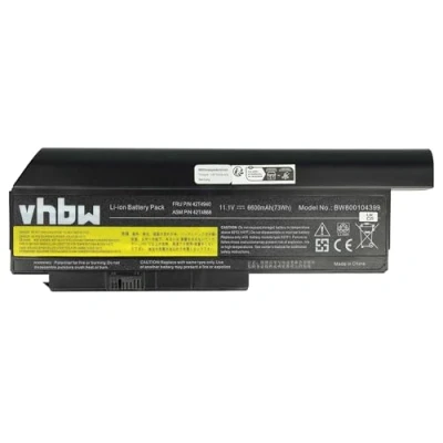 Abbildung von vhbw Akku kompatibel mit Lenovo ThinkPad X220i, X220s, X230i, X220, X230 Notebook (6600 mAh, 10,8 V, Li Ion) Ersatz für 42T4863, 42T4865, 42T4866, 42T4867, 42T4875