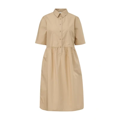 Abbildung von comma casual identity Blusenkleid, Damen, Größe: 34, Sandstein