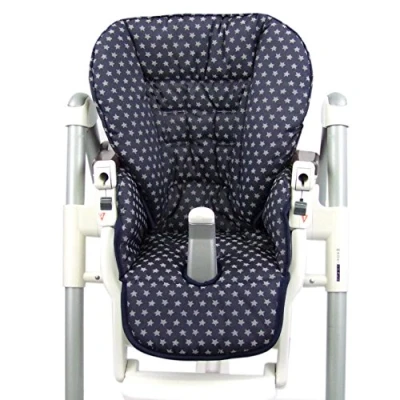 Abbildung von BAMBINIWELT Ersatzbezug Sitzkissen Bezug kompatibel mit Peg Perego Prima Pappa Diner (Sterne marine)