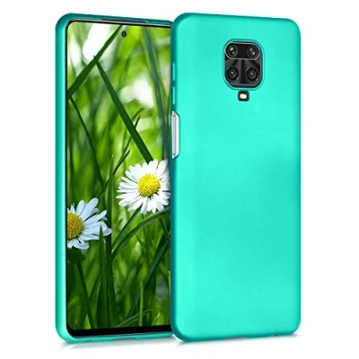 Abbildung von kwmobile Case kompatibel mit Xiaomi Redmi Note 9S / 9 Pro Max Hülle Schutzhülle aus Silikon metallisch schimmernd Handyhülle Metallic Türkis
