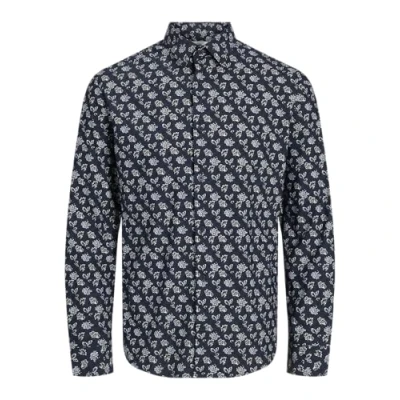 Abbildung von JACK&amp;JONES Herren Jprblaactive Stretch Shirt L/S Sn Freizeithemd, Night Sky/AOP:SLIMT FIT, S