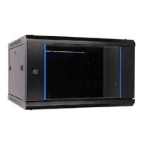 Abbildung von Extralink 6 HE 6U 19&quot; (szer. x gł.) 600 450 mm czarna szafa ścienna serwerowa sieciowa ze szklanymi drzwiami