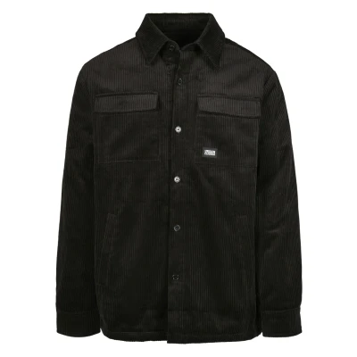 Abbildung von Urban Classics Corduroy Shirt Jacket Jeansjacke, Herren, Größe: 3XL, Black