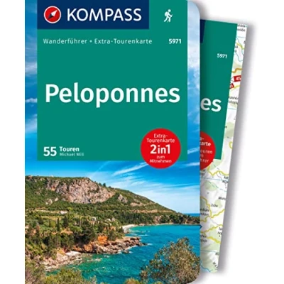 Abbildung von KOMPASS Wanderführer Peloponnes, 55 Touren mit Extra Tourenkarte: GPS Daten zum Download
