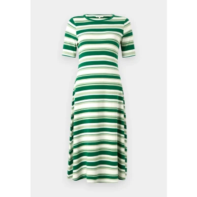 Abbildung von TOM Tailor Denim Block Stripe MIDI Dress Freizeitkleid Green mint, Damen, Größe: Medium, mint
