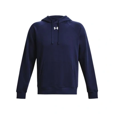 Abbildung von Under Armour Bluza z kapturem kangurka męska Rival Fleece Hoodie granatowa 1379757 410 XL