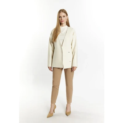 Abbildung von DREIMASTER Klassik Damen Übergangsjacke aus Wollmischung S / Off White 85% Polyester 15% Wolle