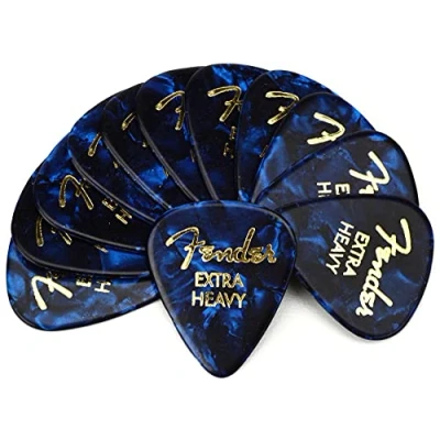 Abbildung von Fender® »351 SHAPE CLASSIC PICKS« Zelluloid Plektren Form: 351 12er Pack Stärke: X Heavy Farbe: Blue Moto