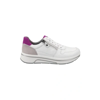 Abbildung von ara Damen Sapporo Sneaker, Weiss,PINK,Pebble, 37.5 EU Weit
